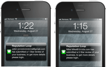Mobile Alerts of all Posted Reviews
